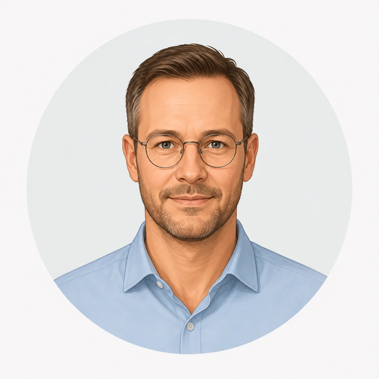 Illustrerat porträtt av Björn