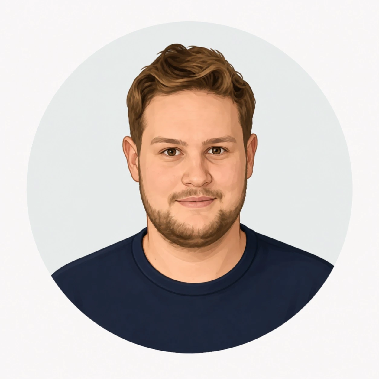 Illustrerat porträtt av Tobias